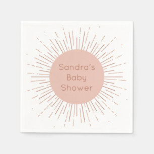 Boho Sun Baby Shower Serviette