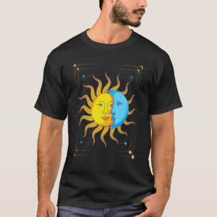 Boho Sun Crescent Moon Astronomie Universe Astrolo T-Shirt
