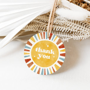 Boho Sun Danke Ihnen für Tags Geschenkanhänger