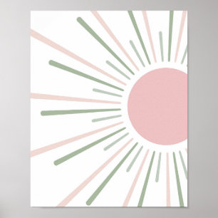 Boho Sun Kids Decor Poster