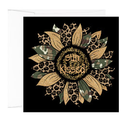 Boho Sun kissed Sonnenblume Magnetkarte