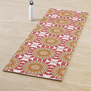 Boho Sun Mandala erdige Terrakotta-Yogamatte Yogamatte