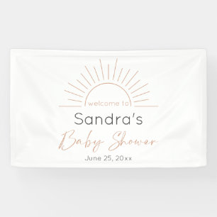 Boho Sun Modern Baby Dusche Banner