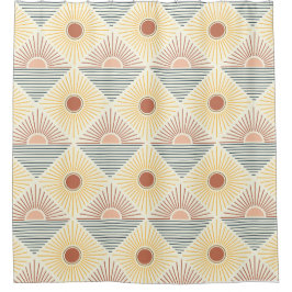 Boho Sun Pattern Duschvorhang