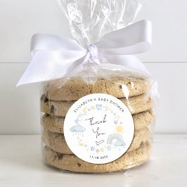 Boho Sun Rainbow Baby Boy Dusche Vielen Dank Runder Aufkleber