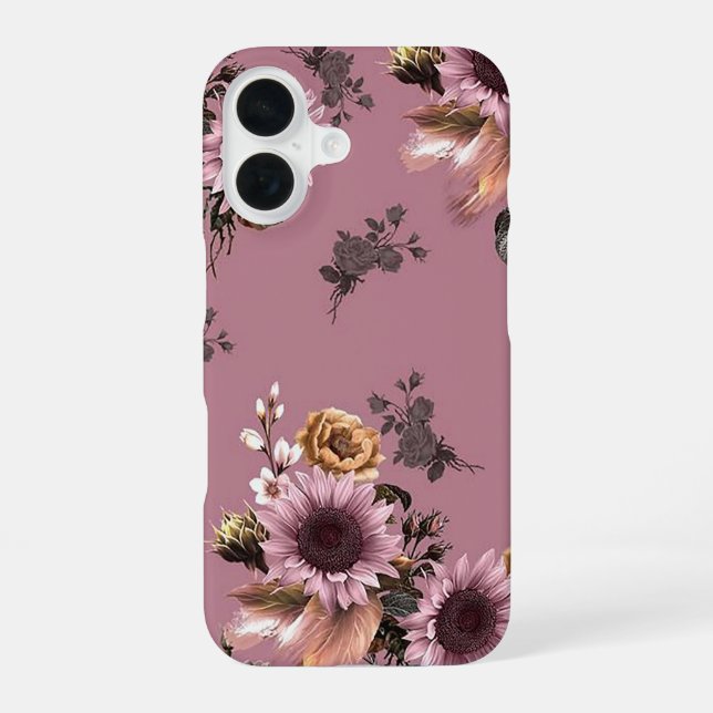 Boho Sunblumen iPhone 16 Hülle (Rückseite)