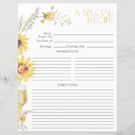 Boho Sunflower Brautparty Rezept