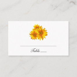 Boho Sunflower Country Yellow Floral Wedding Party Platzkarte