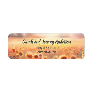 Boho Sunflower Rustic Watercolor Country Wedding