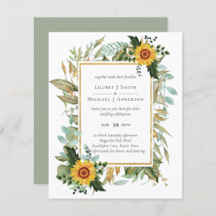 Boho Sunflower Sage Greenerity Wedding