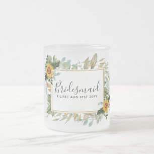 Boho Sunflower Sage Greenerity Wedding Mattglastasse