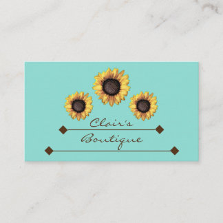 Boho Sunflower Triangle Visitenkarte