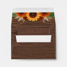 Boho Sunflower Wedding RSVP Card Rücksendeadresse