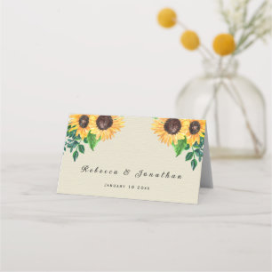 Boho Sunflowers Wedding Platzkarte