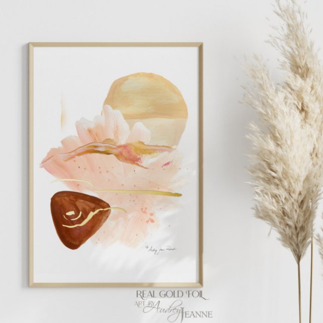 Boho Sunrise Bio Moderne Rost Gold Aquarell Foliendrucke (Von Creator hochgeladen)