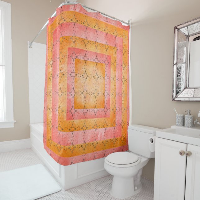 Boho Sunrise Pattern Duschvorhang (Beispiel)