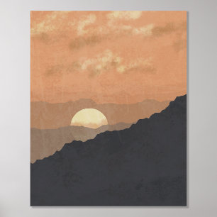 Boho Sunset Foliendrucke