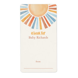 Boho sunshill Baby Duschbücher Anhänger Aufkleber