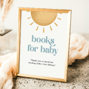 Boho Sunshine Baby Showbücher signieren Poster