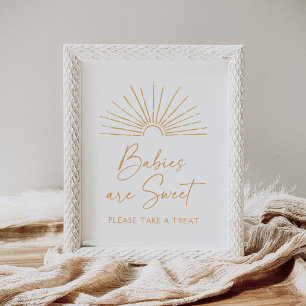 Boho Sunshine Baby Shower Babys sind süß Schild
