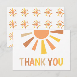 Boho Sunshine Baby Shower Dankeskarte