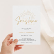 Boho Sunshine Baby Shower Einladung