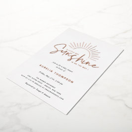 Boho Sunshine Baby Shower Folieneinladung