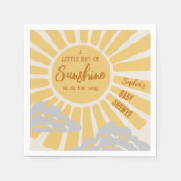 Boho Sunshine Baby Shower Napkins