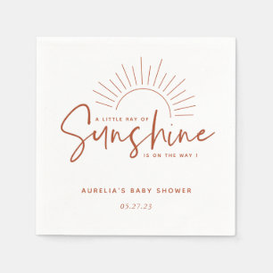 Boho Sunshine Baby Shower Napkins Serviette