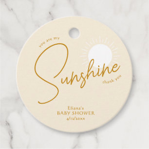 Boho Sunshine Baby Shower Vielen Dank Geschenkanhänger