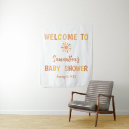 Boho Sunshine Baby Shower Wandteppich