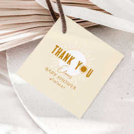 Boho Sunshine Baby Showplatz Vielen Dank Geschenkanhänger