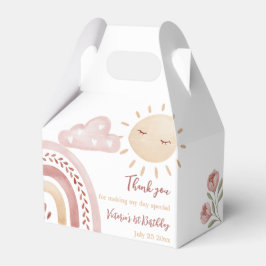 Boho Sunshine Birthday Party Geschenkschachtel