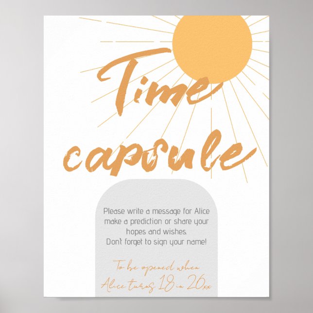 Boho sunshine Birthday Time Kapsel Poster (Vorne)