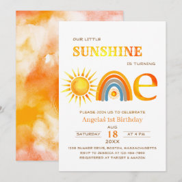Boho Sunshine eine Feier Aquarell Einladung