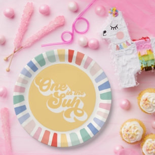 Boho Sunshine eins in der Sonne Sonnenschein Gebur Pappteller