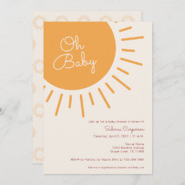 Boho Sunshine Gender Neutral Baby Shower Einladung