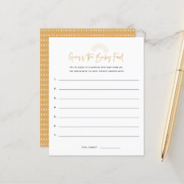 Boho Sunshine rät das Food Baby Duschspiel