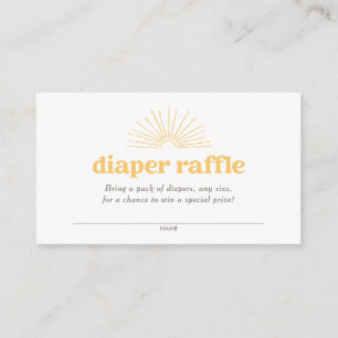 Boho Sunshine Sun Diaper Raffle Ticket Begleitkarte