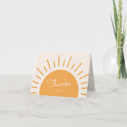 Boho Sunshine Thank You Note Invitation Einladung