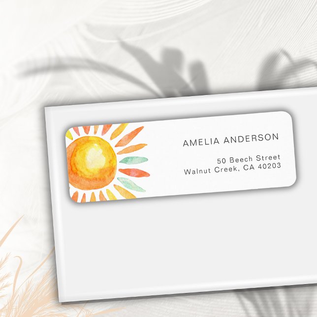 Boho Sunshine Watercolor Zurück (Von Creator hochgeladen)