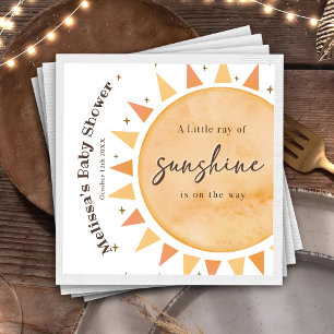 Boho Sunshine Yellow Baby Dusche Party Napkins Serviette