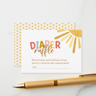 Boho Sunshine Yellow Baby Dusche Windelwanne Winde Begleitkarte