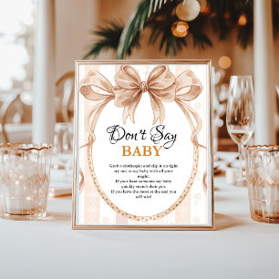 Boho Süsse Pie sagen nicht Baby Dusche Schild