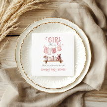 Boho Sweet it a Girl Pink Clothesline Baby Showdus