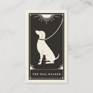Boho Tarot Dog Walker Visitenkarte