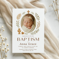 Boho Taufe Einladung für Baby