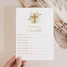 Boho Taufe Gebetskarte Gebete für Babykarte