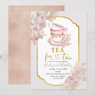 Boho Tea für zwei zweite Einladung zum Geburtstag