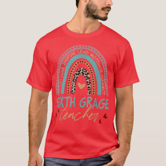 Boho Teach Liebe Inspirierte Sechster Klasse Lehre T-Shirt